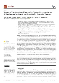 Venom of the Annulated Sea Snake Hydrophis Cyanocinctus: a Biochemically Simple but Genetically Complex Weapon