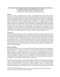 An Introduction to Ostrom's Eight Principles for Sustainable