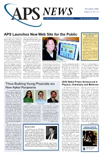 APS Launches New Web Site for the Public