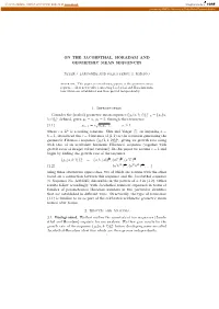 Geometric Mean Sequences