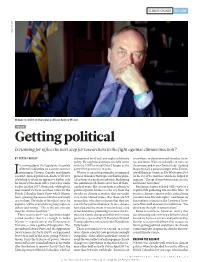 Getting Political Is Running for Office the Next Step for Researchers in the Fight Against Climate Inaction?