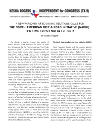 NABRI): IT's TIME to PUT NAFTA to REST! by Kesha Rogers