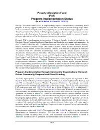 PAF) Program Implementation Status (As of 14 March 2011 and FY 2010/11