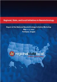 Regional, State, and Local Initiatives in Nanotechnology Subcommittee on Nanoscale Science, Engineering, and Technology