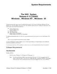 The SAS System, Release 6.12 (TS065), Windows