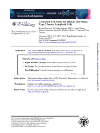 Type 3 Innate Lymphoid Cells a Stromal Cell Niche for Human and Mouse