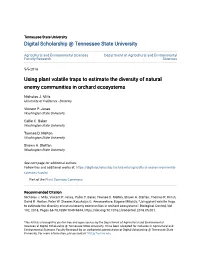 Using Plant Volatile Traps to Estimate the Diversity of Natural Enemy Communities in Orchard Ecosystems