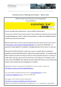 Chief Executive's Report March 2021