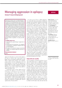 Managing Aggression in Epilepsy ARTICLE Hesham Y