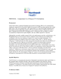 PROTOCOL: Compassionate Use of Omegaven® IV Fat Emulsion