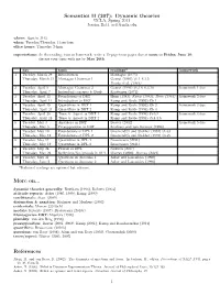 Semantics II (207): Dynamic Theories More On