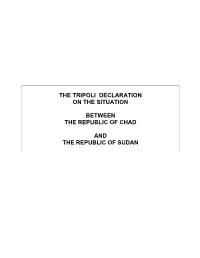The Tripoli Declaration on the Situation