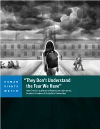 “They Don't Understand the Fear We Have”