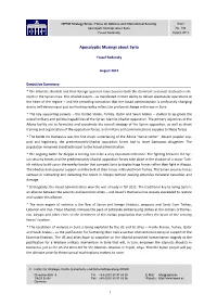 Apocalyptic Musings About Syria No