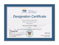 Designation Certificate