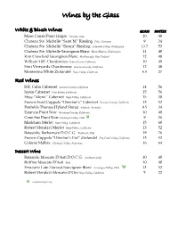 Everglades Wine List