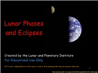 Lunar Phases and Eclipses