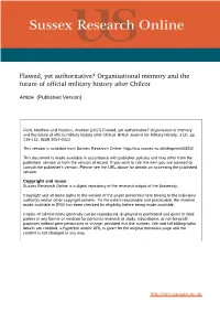 Organisational Memory and the Future of Official Military History After Chilcot