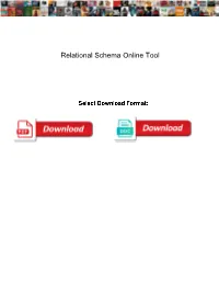 Relational Schema Online Tool