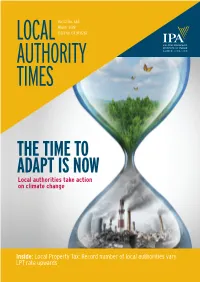THE TIME to ADAPT IS NOW Local Authorities Take Action on Climate Change