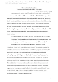 1 the Luciferian Public Sphere: Theosophy and Editorial