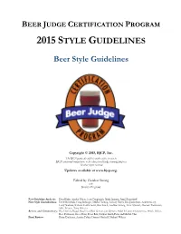 2015 BJCP Beer Style Guidelines
