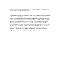 Arnold, A. Pronouncing Three-Segment Final Consonant Clusters: a Case Study with Arabic Speakers Learning English (2010)