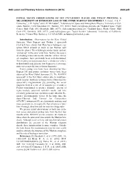 Initial Maven Observations of Ion Cyclotron Waves and Pickup Protons: a Measurement of Hydrogen Loss in the Upper Martian Exosphere F