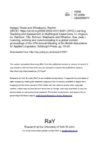 Second Language Learners and Real-Life Contexts of Writing