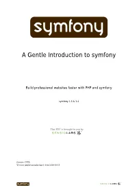 A Gentle Introduction to Symfony