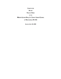 Constitution & Bylaws