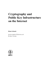 Cryptography and Public Key Infrastructure on the Internet
