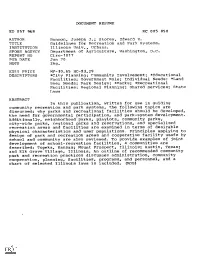Guidelines for Recreation and Park Systems
