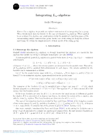 Integrating Lo -Algebras