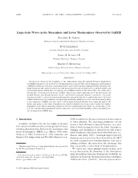 Large-Scale Waves in the Mesosphere and Lower Thermosphere Observed by SABER
