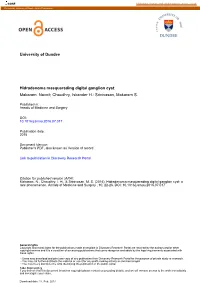 University of Dundee Hidradenoma Masquerading Digital