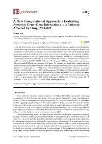 A New Computational Approach to Evaluating Systemic Gene–Gene Interactions in a Pathway Aﬀected by Drug LY294002