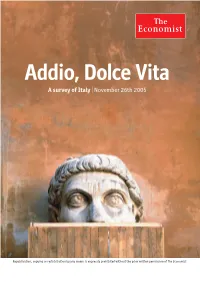 Addio, Dolce Vita Also in This Section