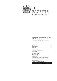 All Notices Gazette
