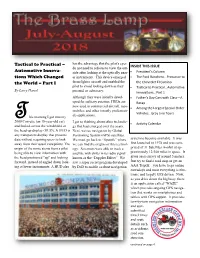Automotive Innova- Side After Looking at the Optically Near- • President’S Column Tions Which Changed Er Instruments