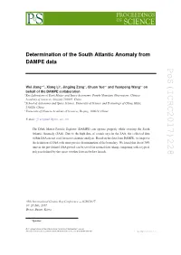 Determination of the South Atlantic Anomaly from DAMPE Data