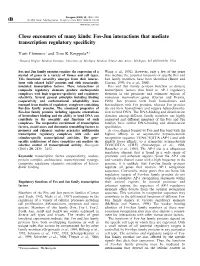 Fos-Jun Interactions That Mediate Transcription Regulatory Speci®City