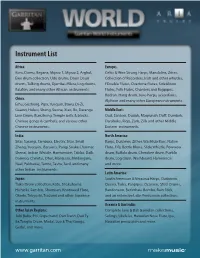 Instrument List