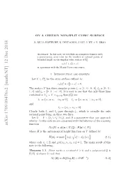 On a Certain Non-Split Cubic Surface