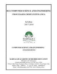 Syllabus 2017-2018