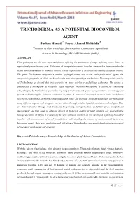 Trichoderma As a Potential Biocontrol Agent