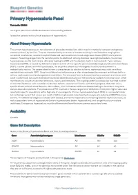 Blueprint Genetics Primary Hyperoxaluria Panel