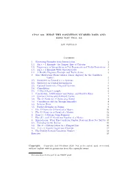 CPSC 303: WHAT the CONDITION NUMBER DOES and DOES NOT TELL US Contents 1. Motivating Examples from Interpolation 2 1.1. an N