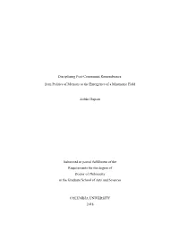 Disciplining Post-Communist Remembrance: from Politics of Memory to the Emergence of a Mnemonic Field