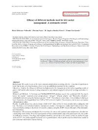Efficacy of Different Methods Used for Dry Socket Management: a Systematic Review